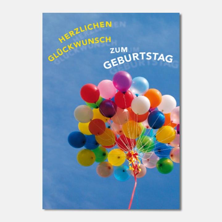 Actual product image Birthday card - colorful balloons (1 pcs.)