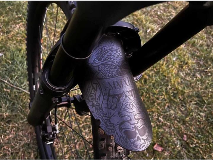 Actual product image riesel design Splash guard with packing/cable tie (Front mudguard)