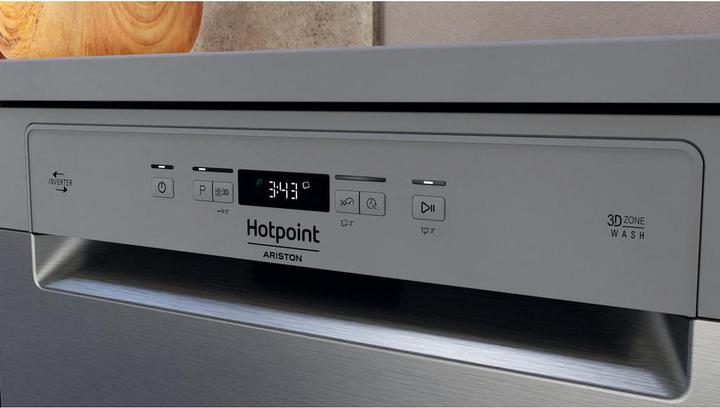 Actual product image Hotpoint HFC 3C41 CW X Dishwasher, C, Free standing, Width 60 cm, 14 place settings, Inox