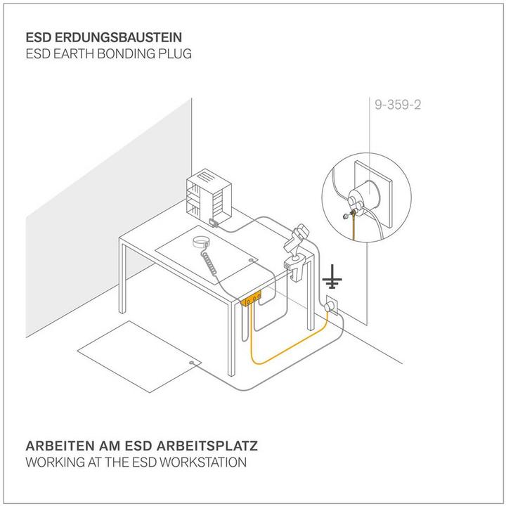 Immagine prodotto Bernstein Modulo di messa a terra ESD 3x10mm DK, angolato, con cavo (Protezione statica)