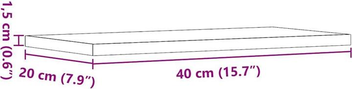 Immagine prodotto vidaXL Mensole a muro (40 x 20 x 1,5 cm)