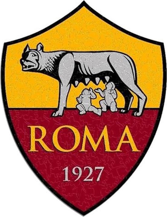 Actual product image Iconic AS Roma - Logo - Wooden Puzzle Size L (500 pieces) (500 pieces)
