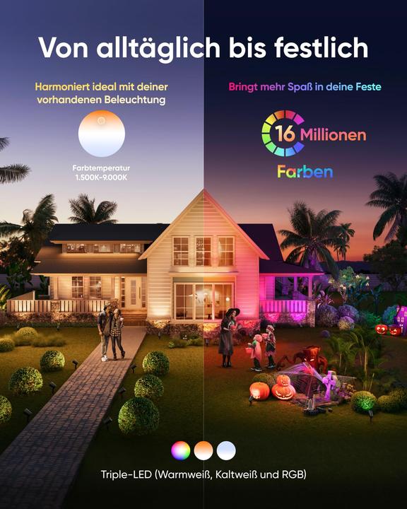 Immagine prodotto eufy Luce spot per esterni E10 (confezione da 2) (500 lm, IP65)