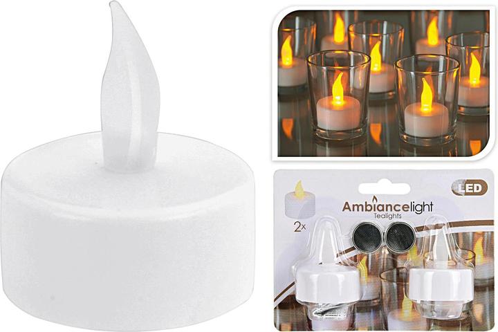 Mondex LED tea light Ø4cm white set of 2 (2 x)