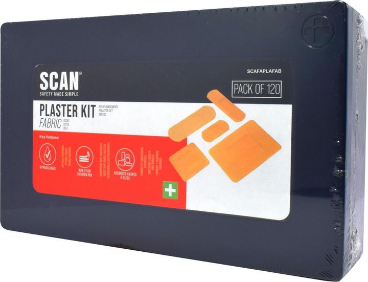 Actual product image Scan Assorted Hypoallergenic Fabric Plasters 120 (120 x)