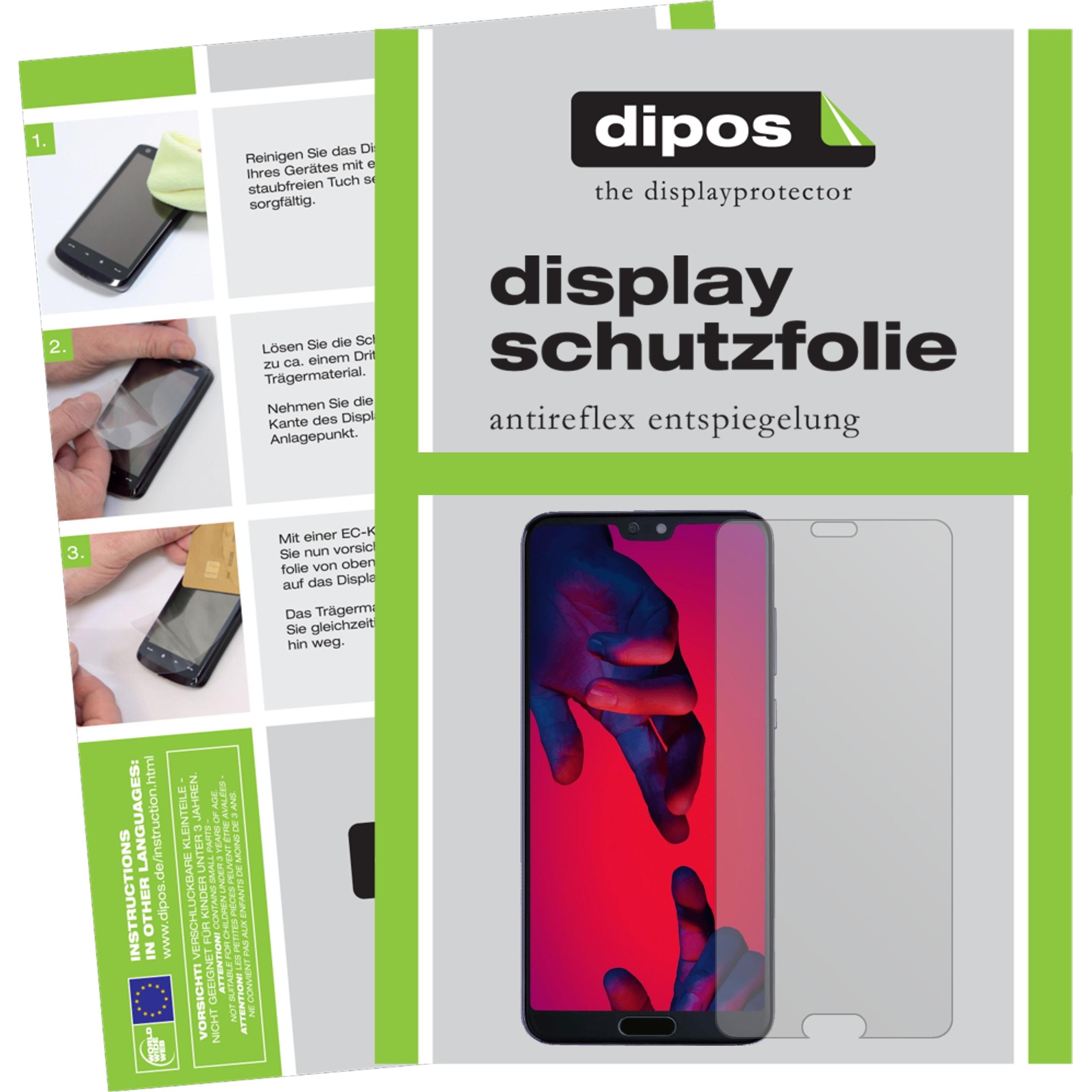 Dipos Displayschutzfolie Antireflex (2 Stück, Huawei P20 Pro), Smartphone Schutzfolie, Transparent