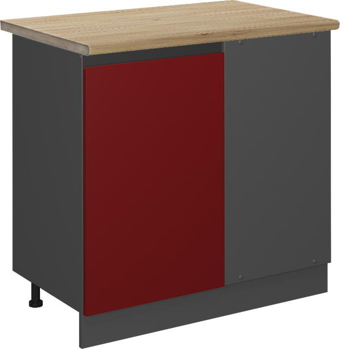 Anthrazit, Goldkraft Eiche, Rot