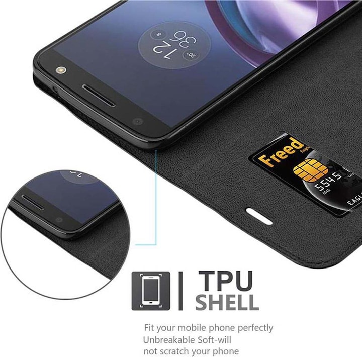 Actual product image Cadorabo Book Invisible Magnet Cover (Motorola Moto Z2)