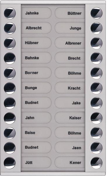 TCS PET22-EN/04 Audio outstation extension for PES/VPES 22 keys 2-row A