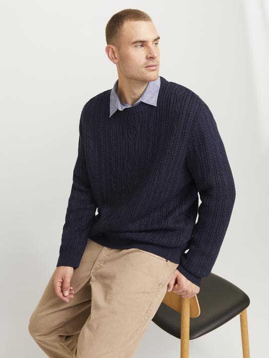 Produktbild Jack & Jones Plus Size Strickpullover mit Rundhals Strickpullover mit Rundhals (4XL)