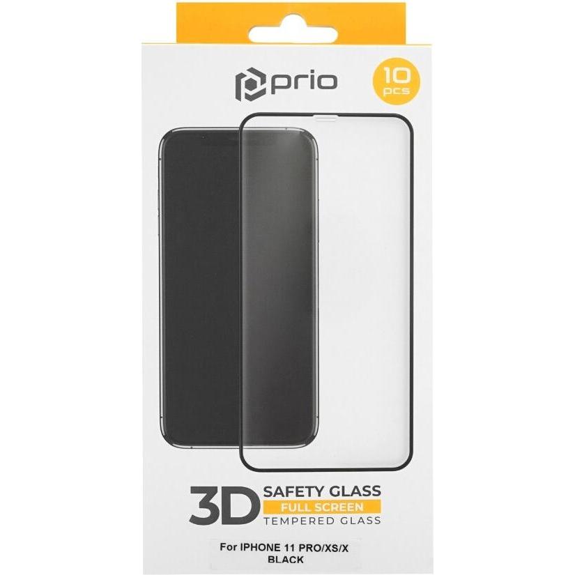 Thumbnail - prio 10x 3D Displayschutzglas für iPhone 11 Pro/XS/X schwarz (10 Stück, Apple iPhone 11 Pro, Apple iPhone X, Apple iPhon...