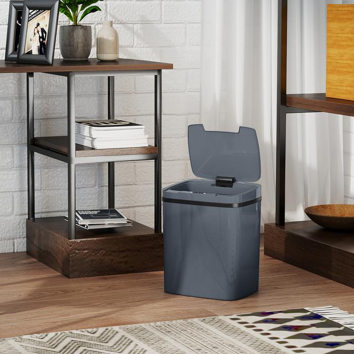 Actual product image Homcom Sensor Mülleimer Kunststoff Grau (15 l)