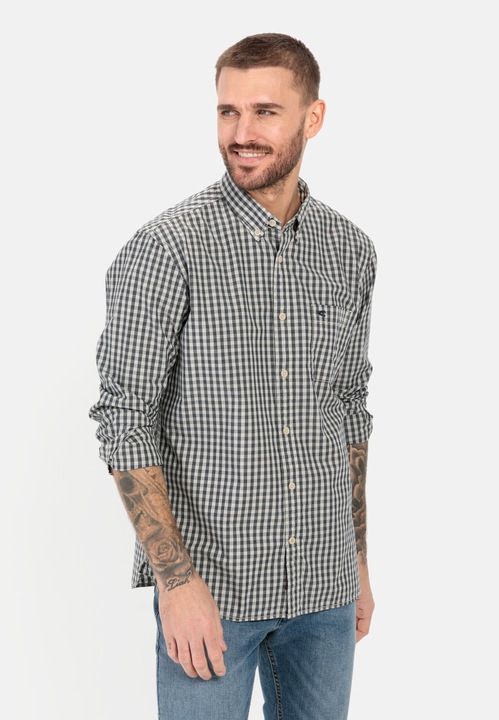 Immagine prodotto Camel Active Camicia a maniche lunghe con motivo a scacchi (L)
