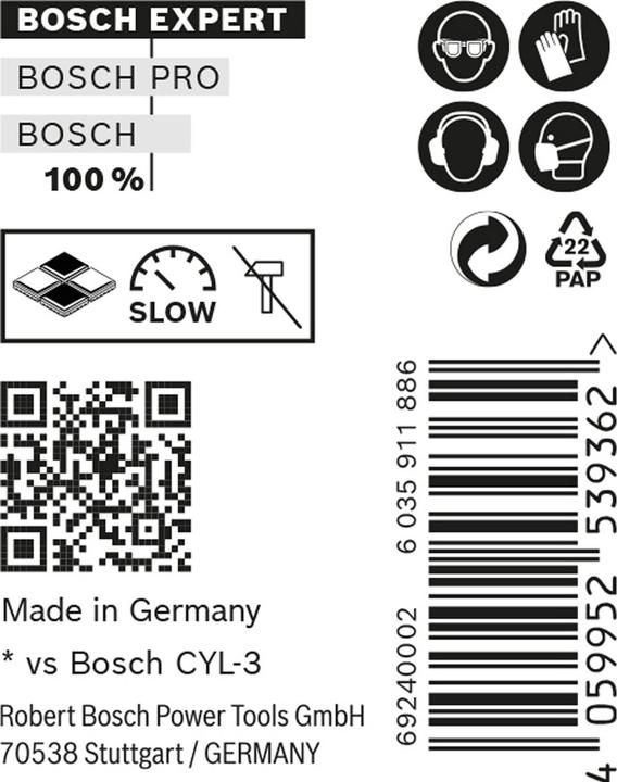 Immagine prodotto Bosch Professional Zubehör Expert CYL-9 Trapano multi-costruzione, 8 x 80 x 120 mm, d 8 mm, 10 pezzi. (8 millimetri)