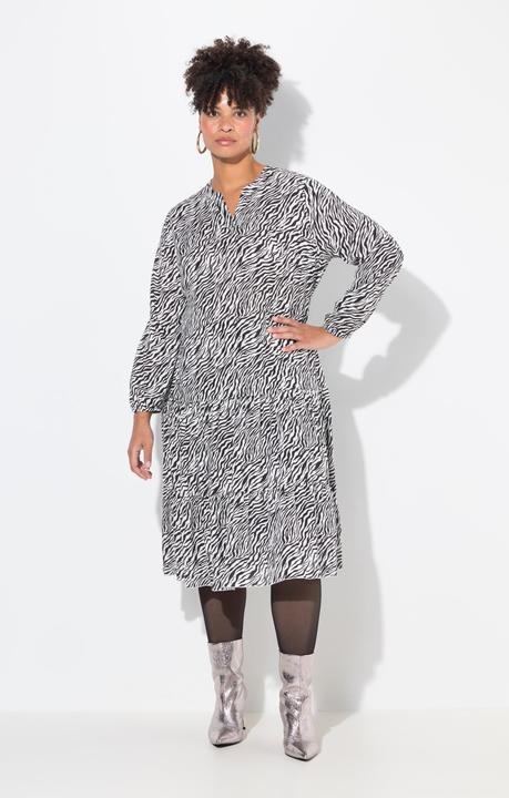 Produktbild Miamoda Midikleid, Zebramuster, Saumvolants (42)