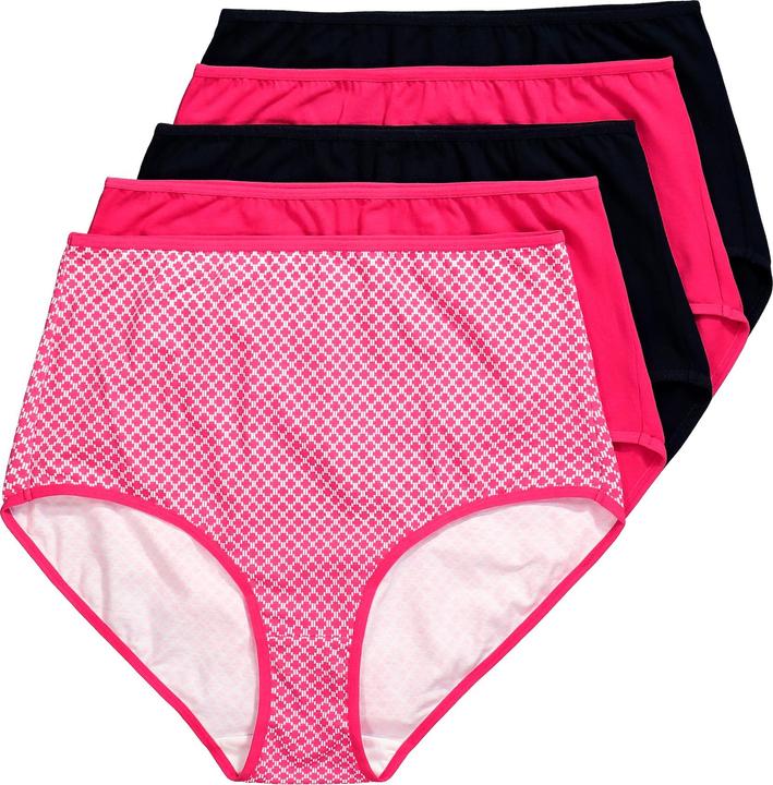 Produktbild Ulla Popken Maxislips, 5er-Pack, Muster/einfarbig, High Waist (60, 5er Pack)