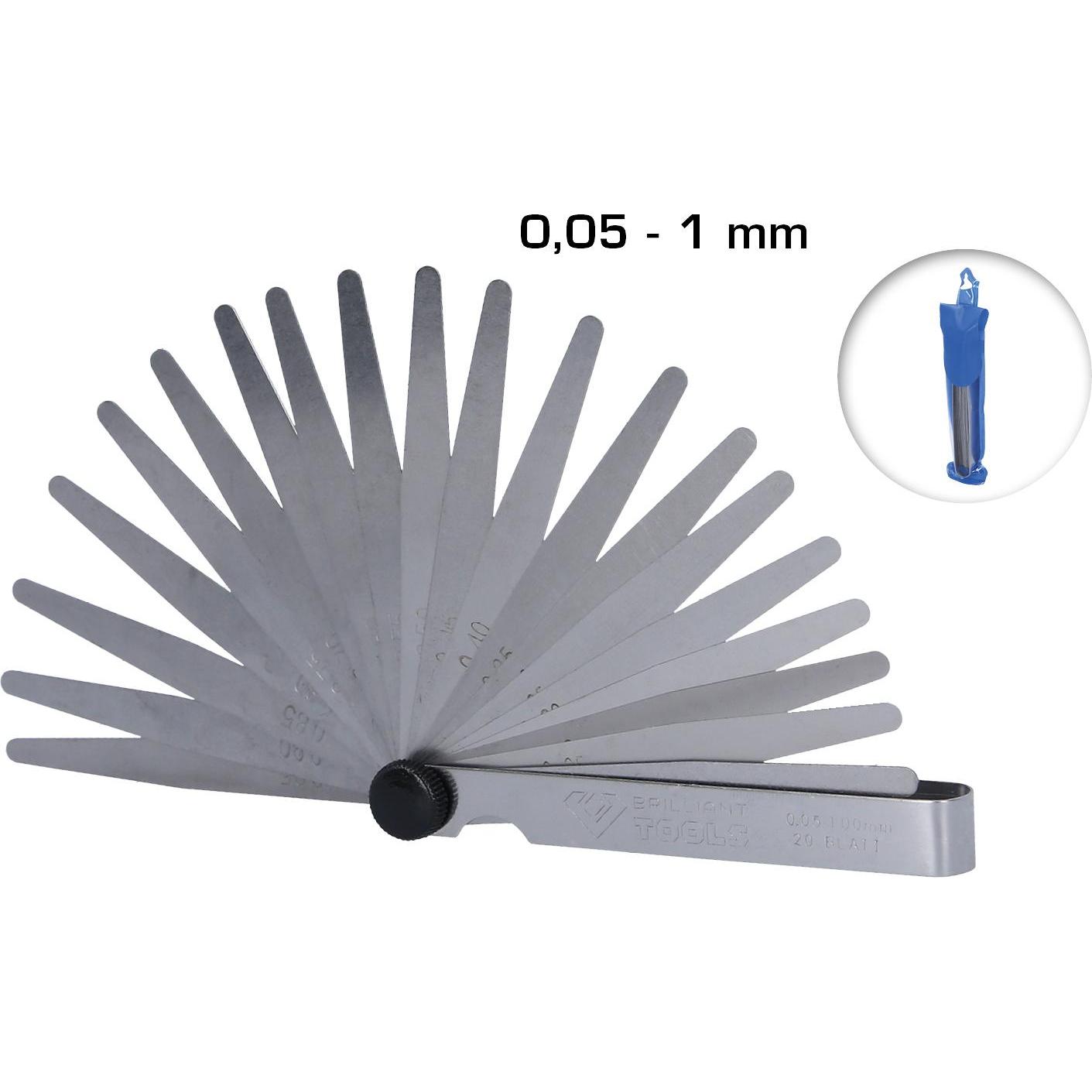 Thumbnail - Brilliant Tools, Messlehre, Präzisions-Fühlerlehre, 0,05 - 1 mm (0.10 cm)