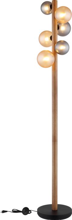 Produktbild Globo Riha G9 Stehleuchte 6-fach 5W Schwarz Matt, Metall 150cm 56133W-6S (G9)