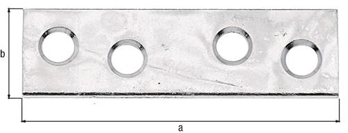 Immagine prodotto GAH Connettore piatto Lunghezza 50 mm Larghezza 14 mm Spessore 1,75 mm Acciaio zincato sendzimir Numero (Connettori piatti, 1 pz.)