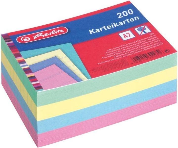 Produktbild Herlitz Karteikarten (A7, 170 g/m², 200 x)