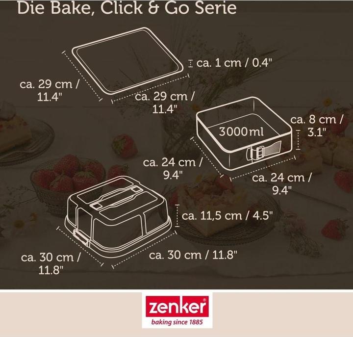 Immagine prodotto Zenker Teglia a forma di molla 24x24 Bake,Click&Go