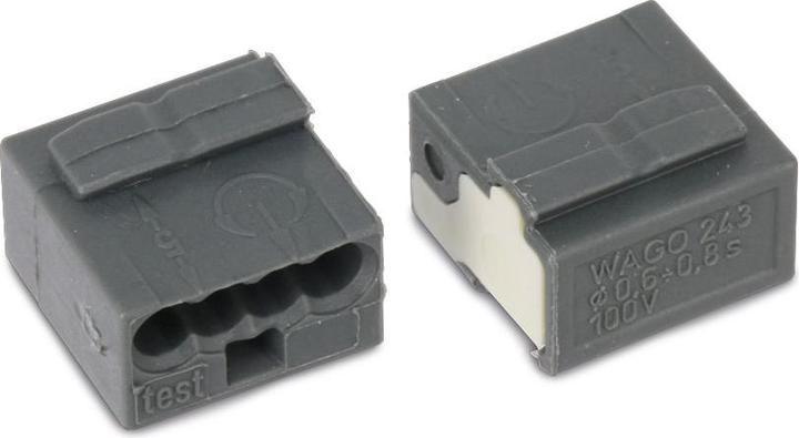 Actual product image Wago plug-in terminal Micro-Wago 4-fold black