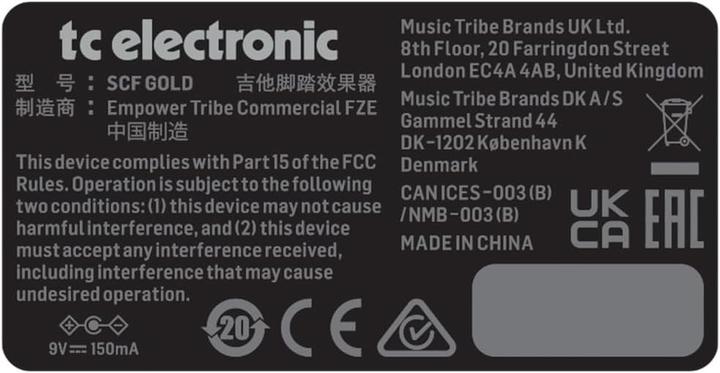 Actual product image TC SCF GOLD Efekt typu chorus (Guitar, Keyboard)