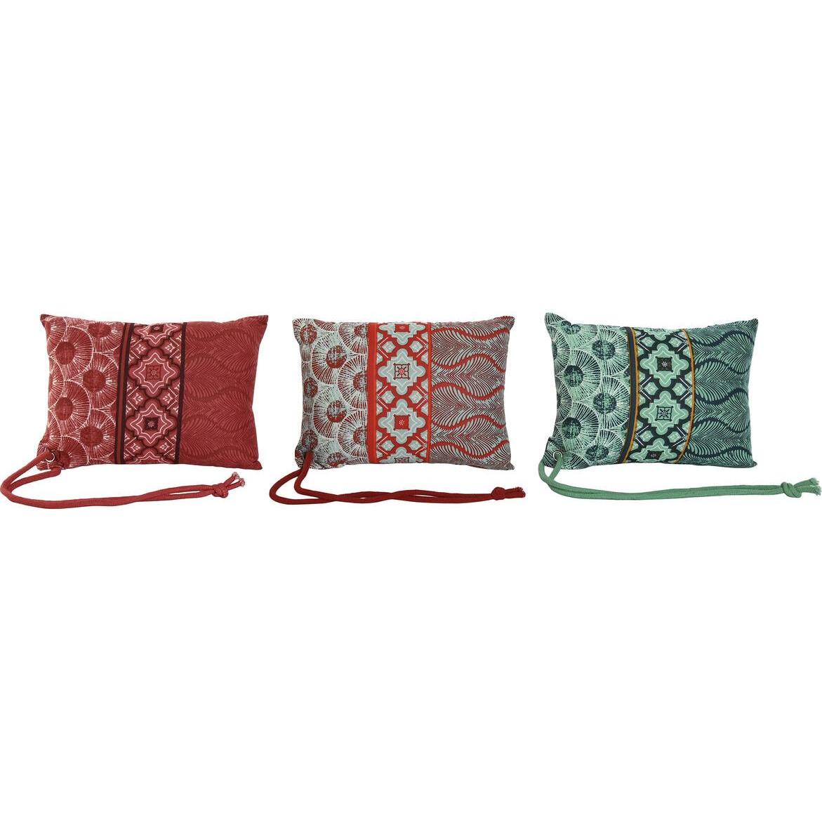 Esprit, Dekokissen, Kissen Home Rot grün Koralle 30 x 10 x 20 cm (3 Stück) (30 x 10 x 20 cm)