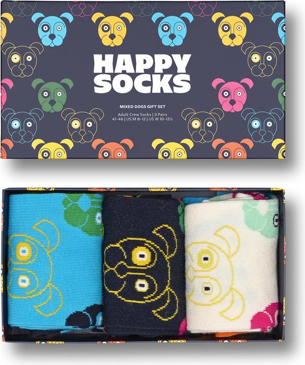 Immagine prodotto Happy Socks Set regalo per cani misti (confezione da 3, 36 - 40)