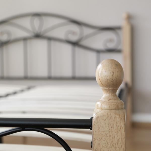 Produktbild Homestyle4u Metallbett Doppelbett (160 x 200 cm)