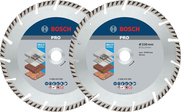 Actual product image Bosch Professional Standard Universal Diamond Cutting Disc 230 mm 2 pcs ( 2x 2608615065 ) Concrete Holder 22,23 m