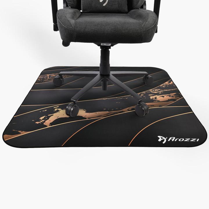Actual product image Arozzi Zona Quattro Black Gold / Floor protection mat / 116 x 116 cm / Black and gold design (116 x 116 cm)
