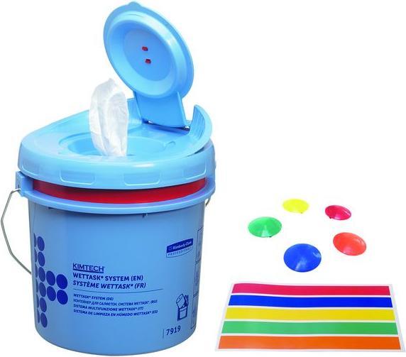 Actual product image Kimberly-Clark KIMTECH* WETTASK roll wipe 4 dispenser buckets blue (7919) (1 pcs.)