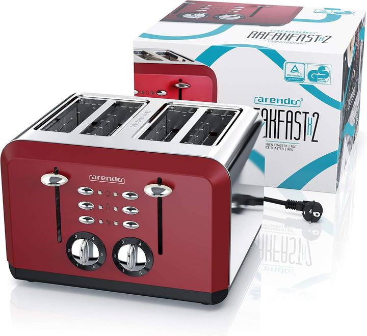 Image du produit Arendo Automatik Toaster für 4 Scheiben mit Auftaufunktion