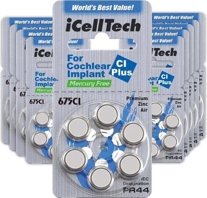 Actual product image ICellTech 675 CI Plus hearing aid batteries (60 pcs., 675, 500 mAh)