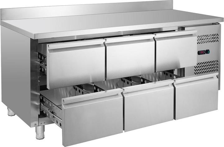 Actual product image Gastro Hero ECO cooling table / with backsplash - / (400 l)