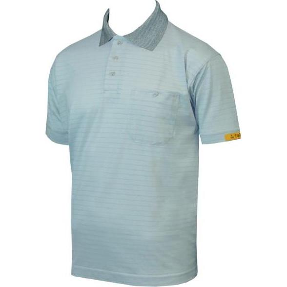 HB Tempex, Fahrzeug Werkzeug, ESD Herren Polo-Shirt Conductex Cotton Knit, silbergrau, Grösse: M