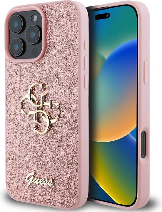 Produktbild Guess GUHCP16XHG4SGP iPhone 16 Pro Max 6,9" różówy/pink HC Fixed Glitter Big 4G (Apple iPhone 16 Pro Max)