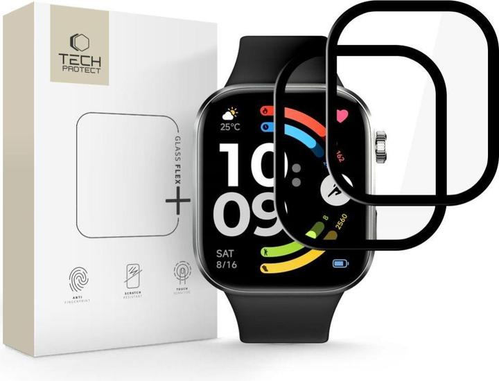 Produktbild Tech-Protect Glass Flex+ Hybridglas 2-Pack Xiaomi Redmi Watch 6 Schwarz (AUX Kabel)
