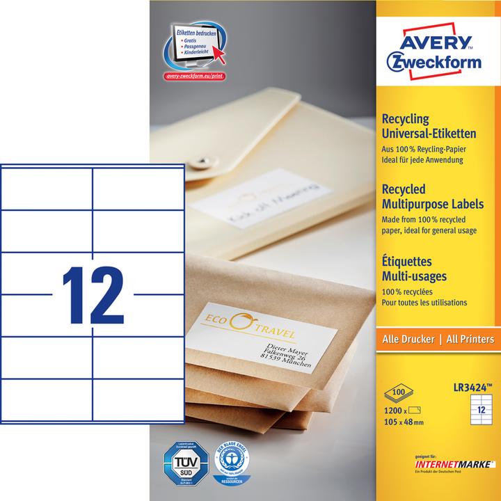 Produktbild Avery Recycling Universal-Etiketten