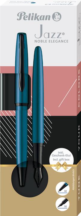 Immagine prodotto Pelikan Penna stilografica roller e biro Jazz® Noble Elegance in un set, acquamarina (2x)