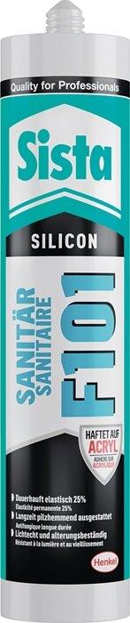 Image du produit Sista F101 Silicone sanitaire Couleur du fabricant Transparent L21TR 300 ml (Transparent, 300 ml)