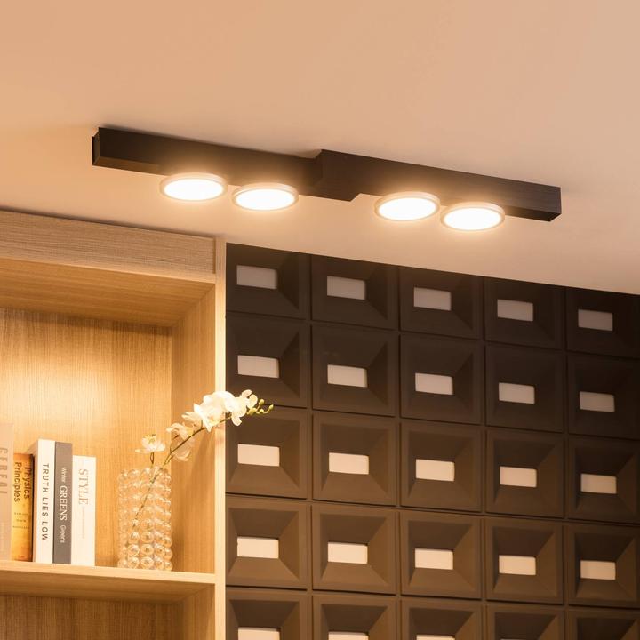 Image du produit Lucande Kellino plafonnier, 4 feux, noir (600 lm, GU10)