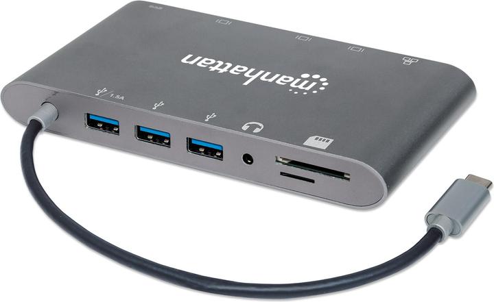Produktbild Manhattan SuperSpeed USB-C to 7-in-1 Docking Station (Docking Port, 7 Ports)