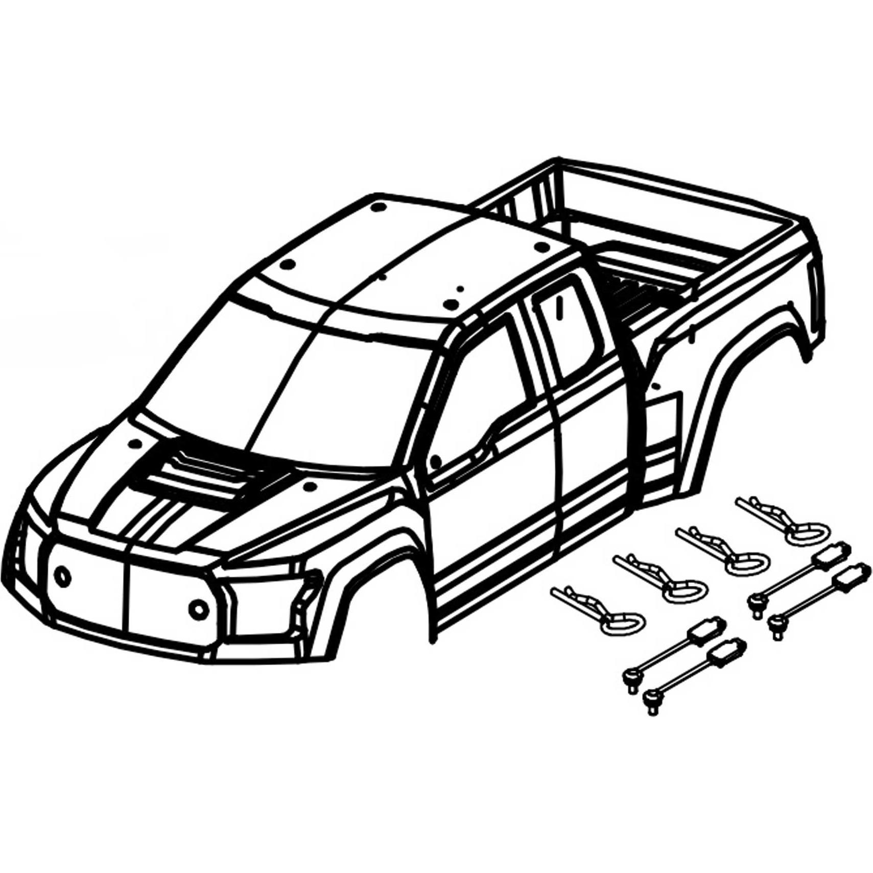 Absima Body Shell Magic-Purple + Stickers