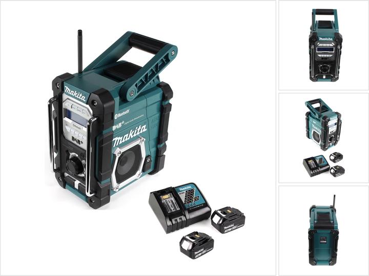 Actual product image Makita DMR 112 RF Battery Construction Radio 7,2 - 18V Bluetooth DAB+ + 2x 3,0Ah Battery + Charger