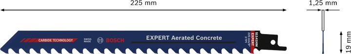 Immagine prodotto Bosch Professional Zubehör Lama per sega alternativa EXPERT "Calcestruzzo cellulare" S 1141 HM, 10 pezzi