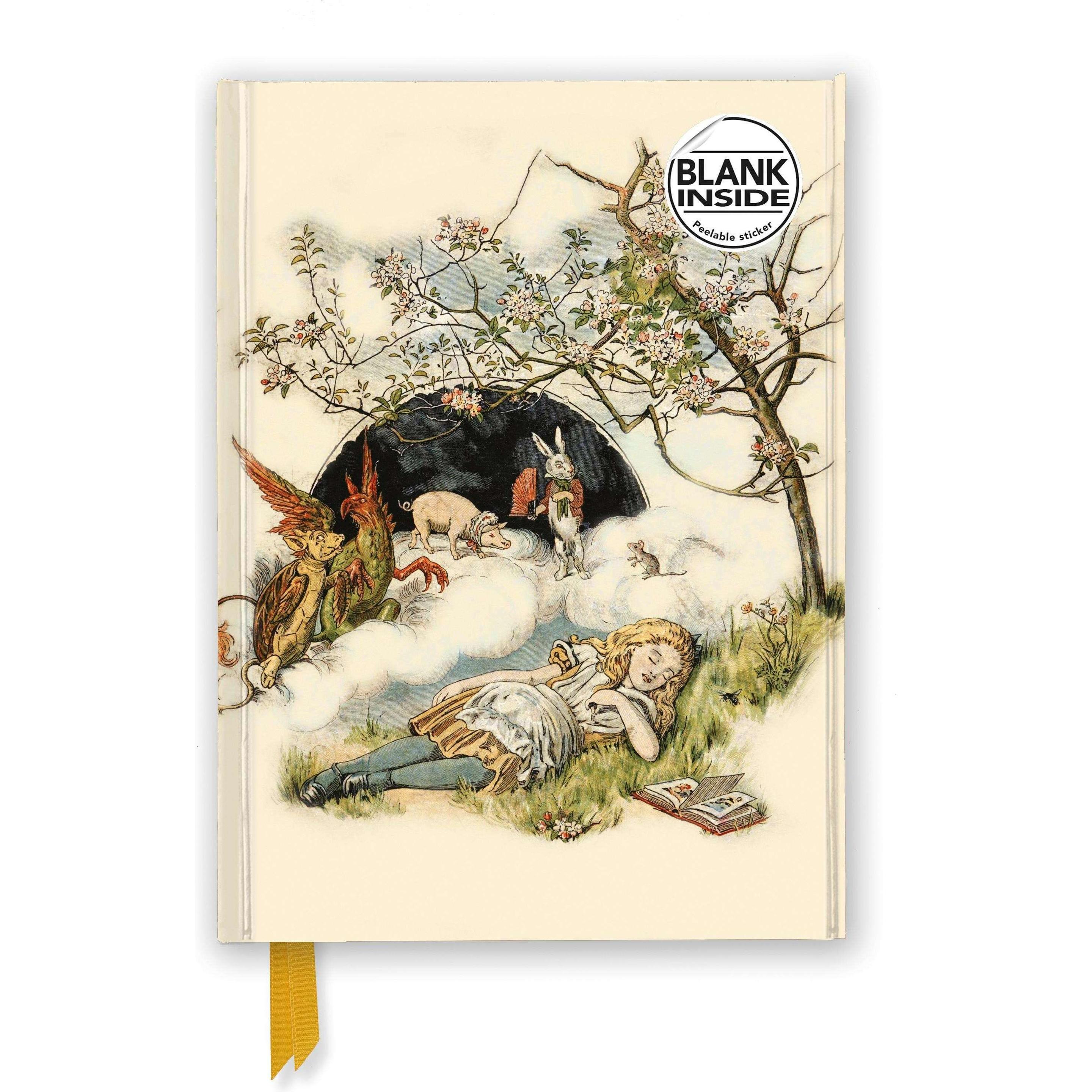 Browntrout Verlag, Heft + Block, British Library: Alice Asleep, from Alice's Adventures in Wonderland (Foiled Blank Jour...