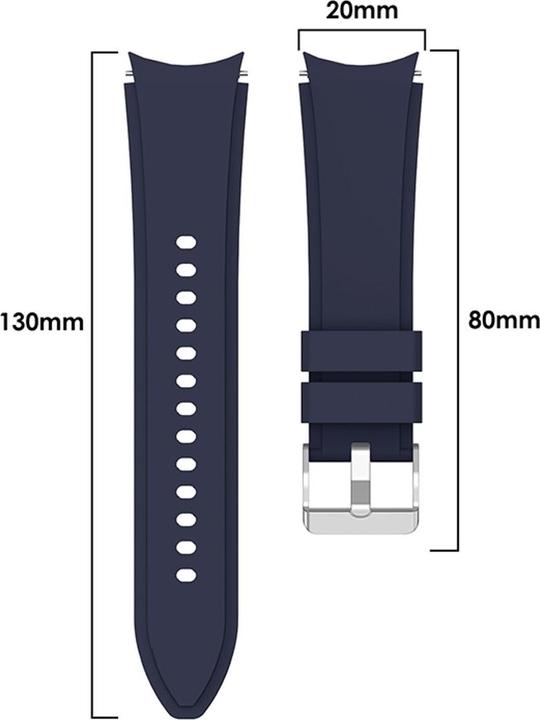 Produktbild König Design Sport Ersatz Armband für Samsung Galaxy Watch 4 Classic 46 mm Silikon Band Loop (Silikon)