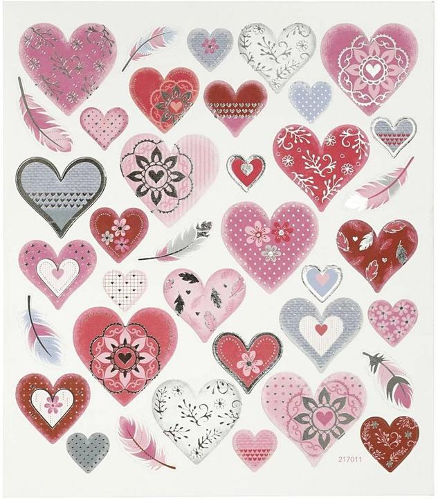 Produktbild Creativ Company Motivsticker Herzen 1 Blatt